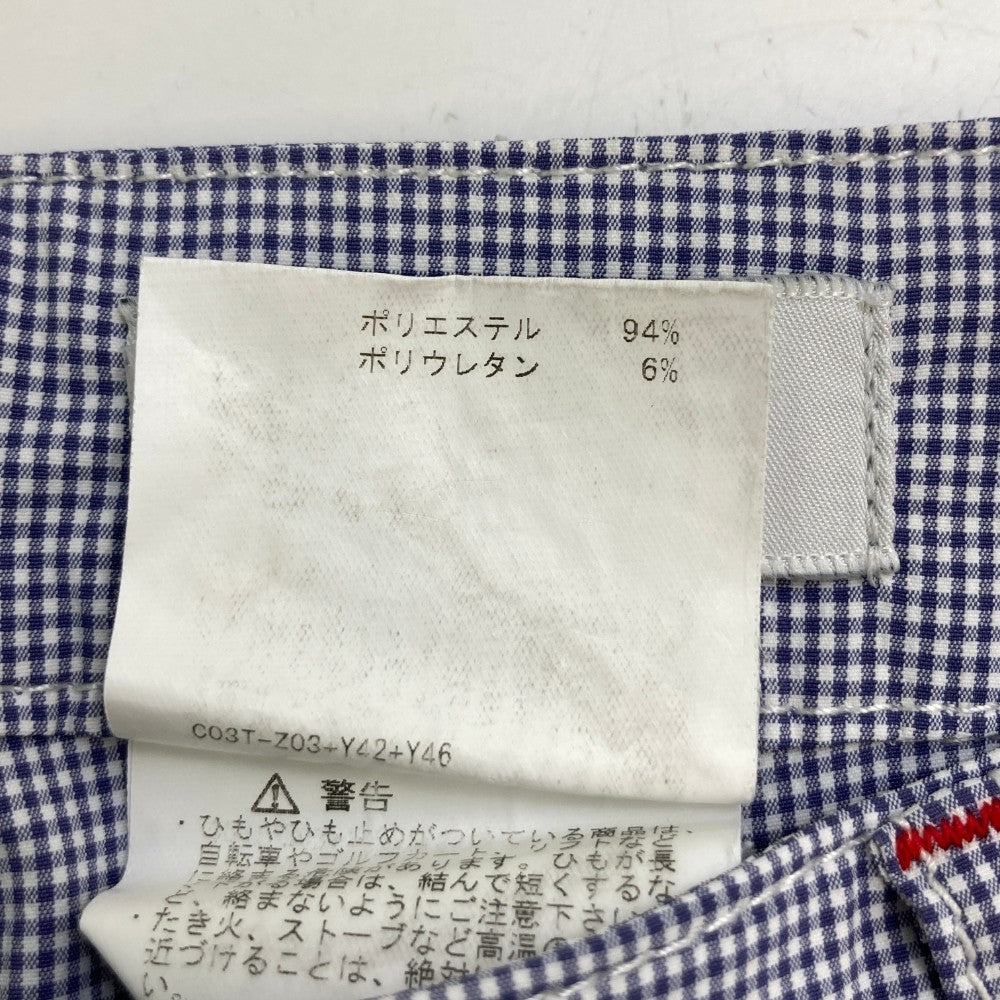 MUNSING WEAR マンシングウェア ストレッチパンツ ブロックチェック柄 ブルー系 9