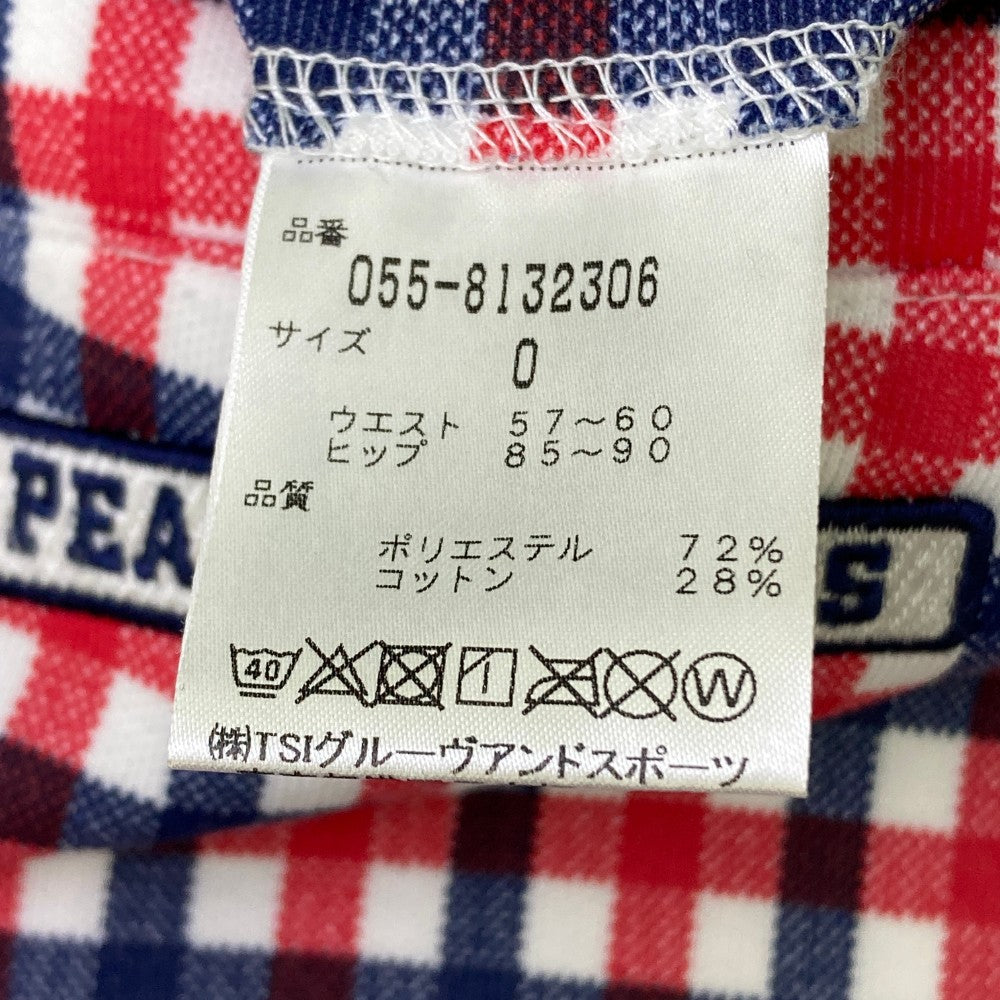 PEARLY GATES パーリーゲイツ ストレッチ ショートパンツ チェック柄 レッド系 0
