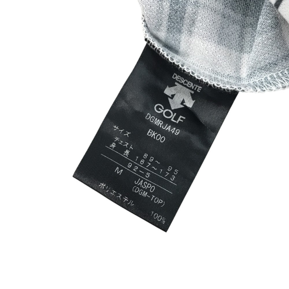 DESCENTE GOLF 데상트 골프 반팔 폴로 셔츠 버튼다운 체크무늬 그레이 계열 M