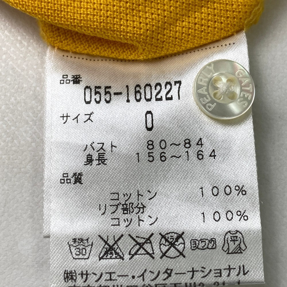 PEARLY GATES パーリーゲイツ 半袖 ポロシャツ イエロー系 0