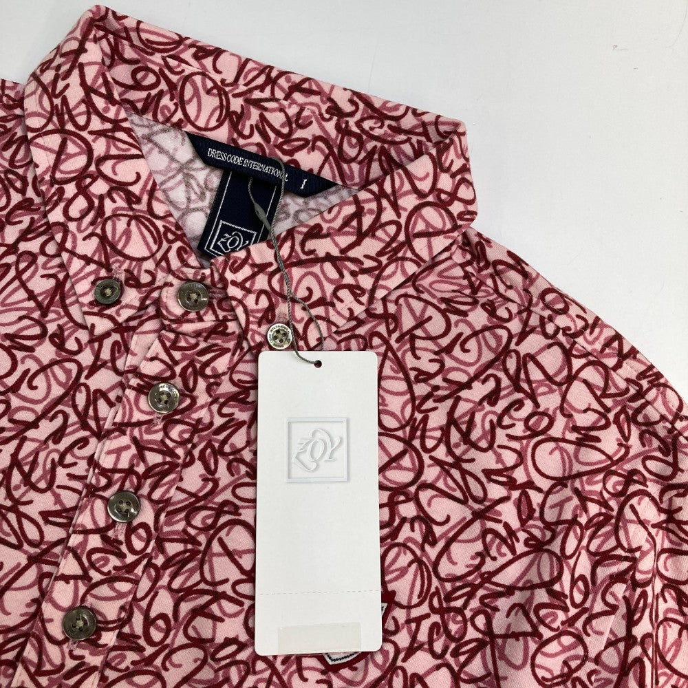 ZOY ゾーイ 71494020 長袖ポロシャツ 総柄 ピンク系 1