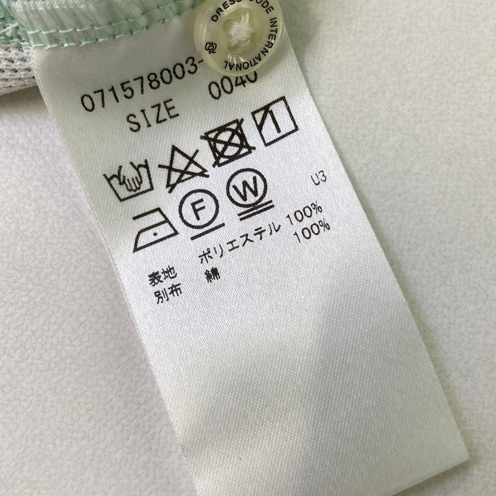 ZOY ゾーイ 71578003 ノースリーブポロシャツ ペイズリー グリーン系 40