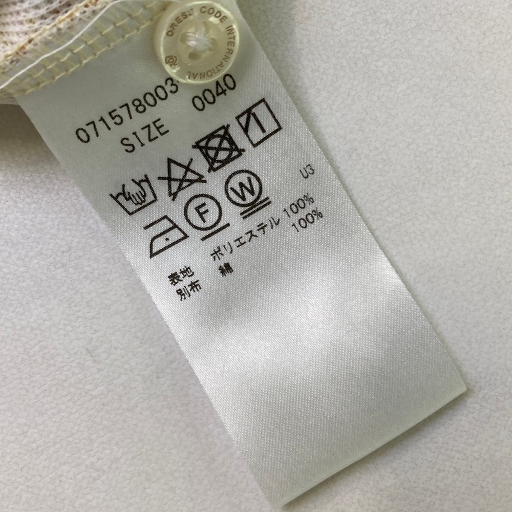 ZOY ゾーイ 71578003 ノースリーブポロシャツ ペイズリー イエロー系 40