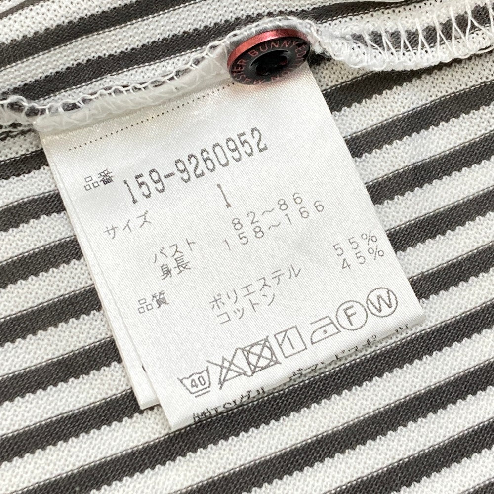 MASTER BUNNY EDITION マスターバニーエディション 半袖ポロシャツ ストライプ柄 グレー系 1