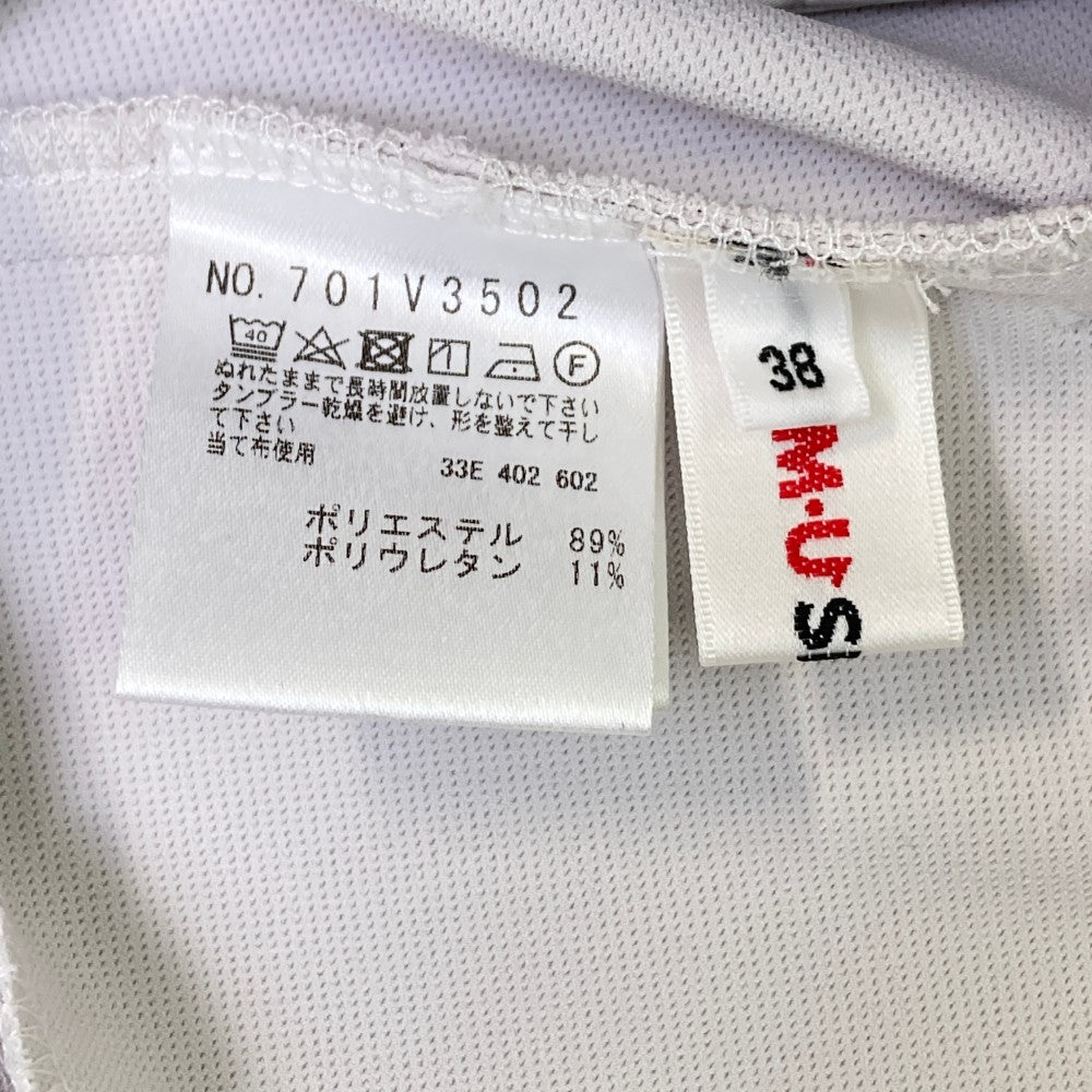 M.U SPORTS エムユースポーツ ストレッチパンツ ラインストーン グレー系 38