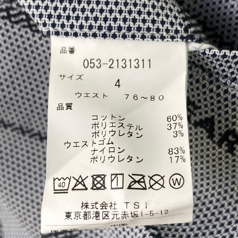 PEARLY GATES パーリーゲイツ 2022年モデル ストレッチパンツ チェック ロゴ 総柄 ネイビー系 4