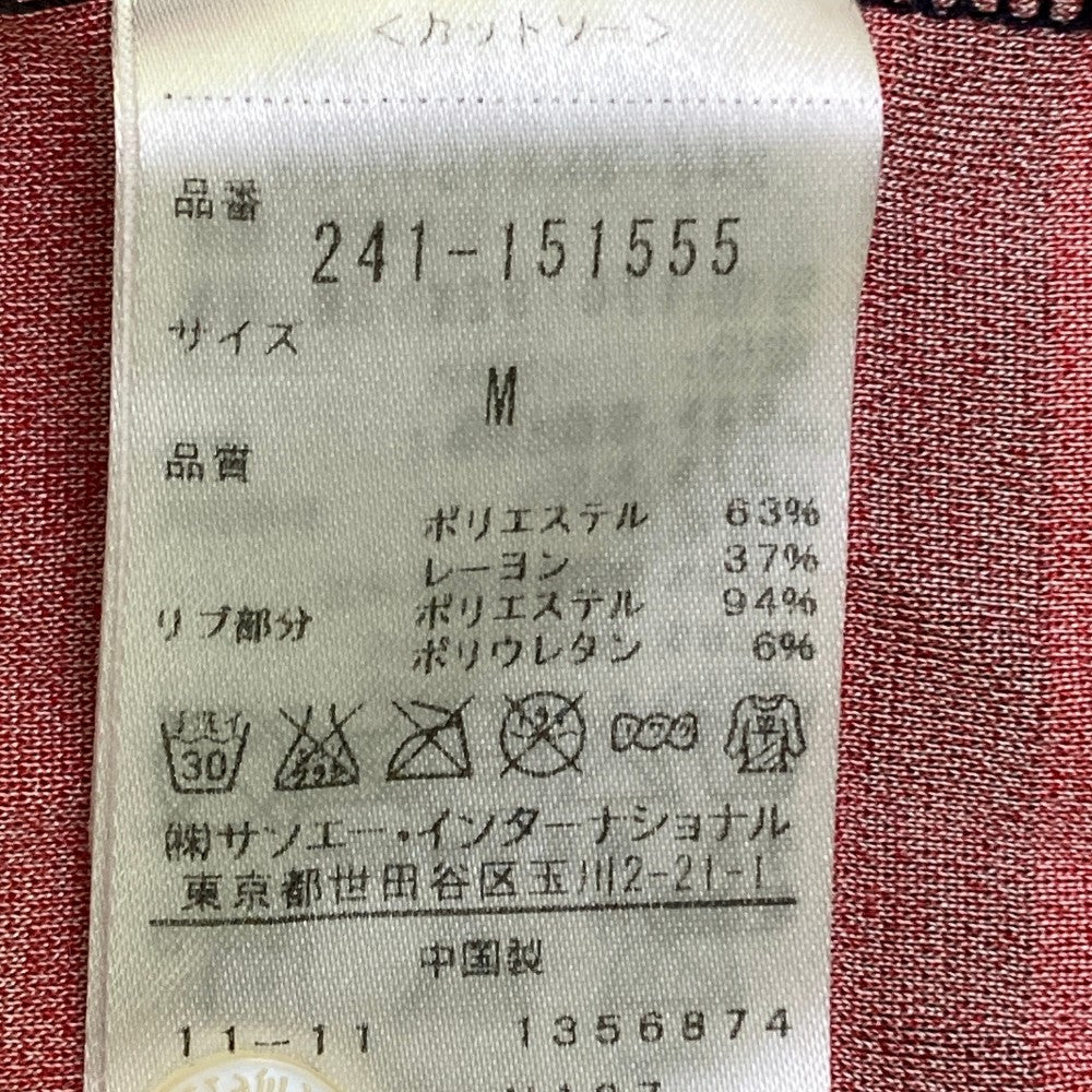 CALLAWAY キャロウェイ 半袖ポロシャツ ボーダー柄 レッド系 M