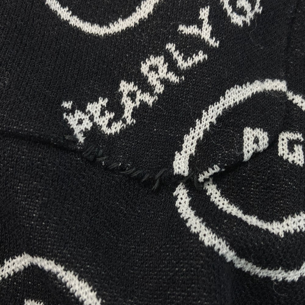 PEARLY GATES パーリーゲイツ ; ニットスカート ニコちゃん 裏地付 ロゴ総柄 ブラック系 1