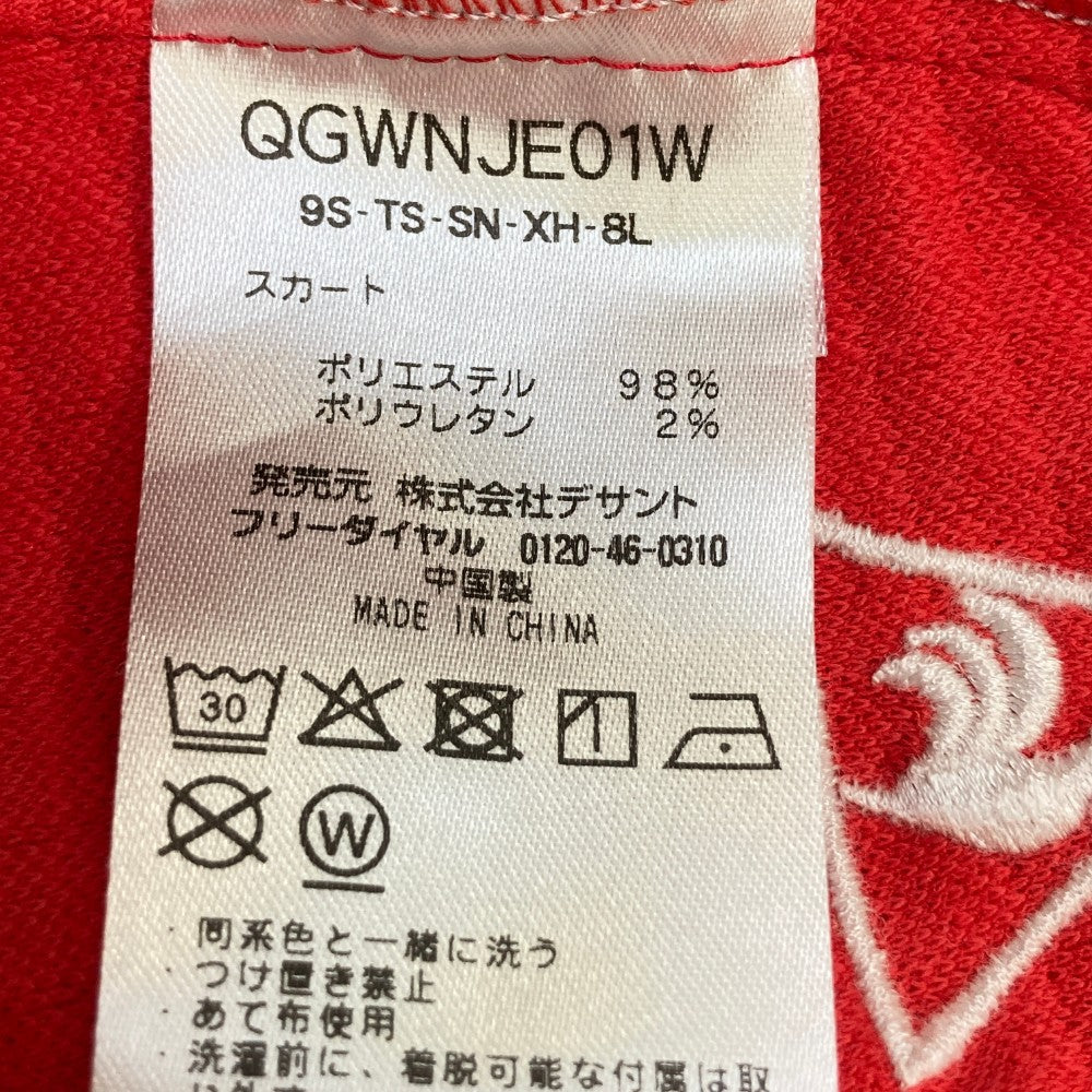 LE COQ GOLF ルコックゴルフ ストレッチスカート チェック柄 レッド系 9