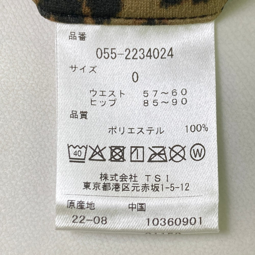 PEARLY GATES パーリーゲイツ 2022年モデル スカート 切替レオパード柄 ブラック系 0