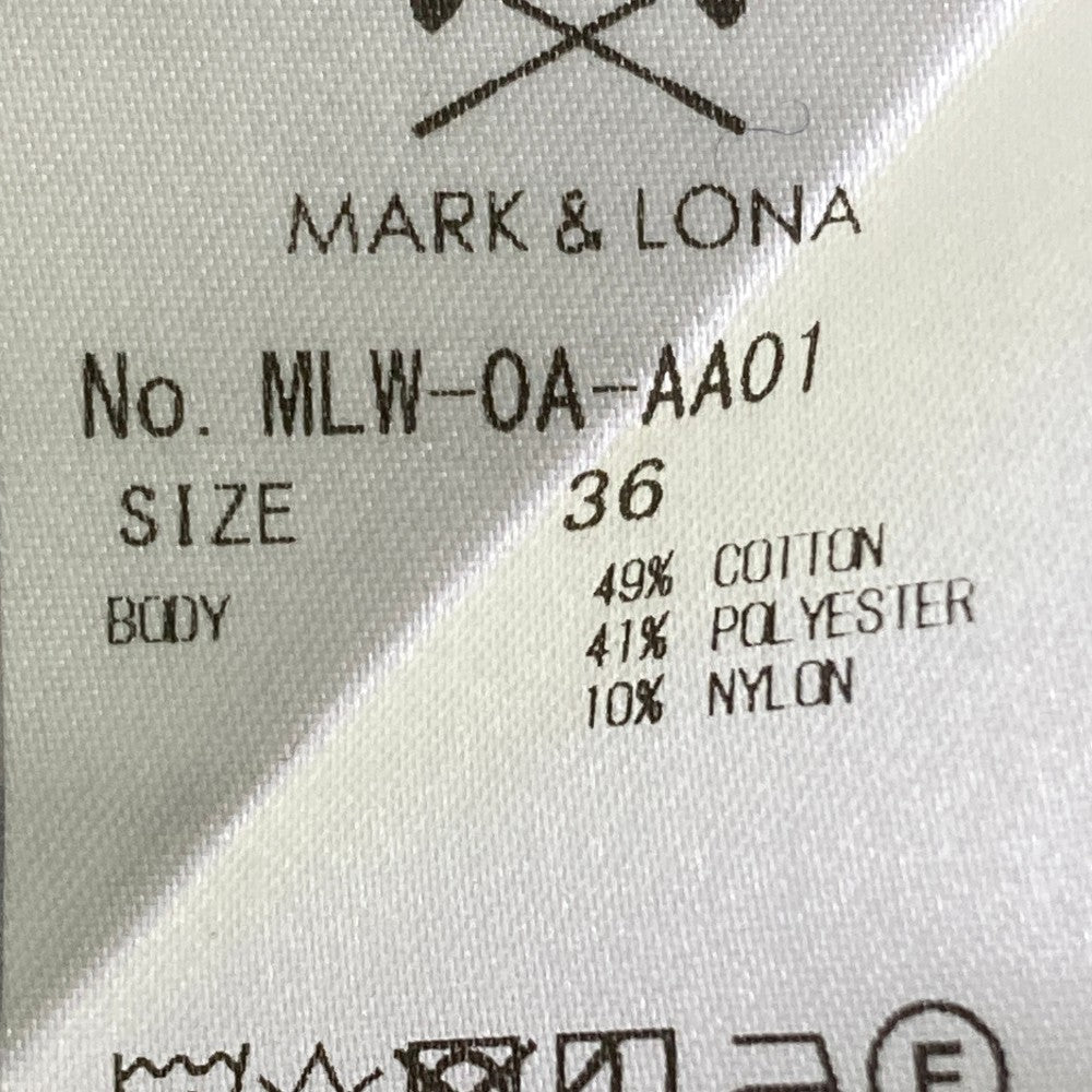MARK&LONA マークアンドロナ ハイネック 半袖Tシャツ スカル 総柄 パープル系 36
