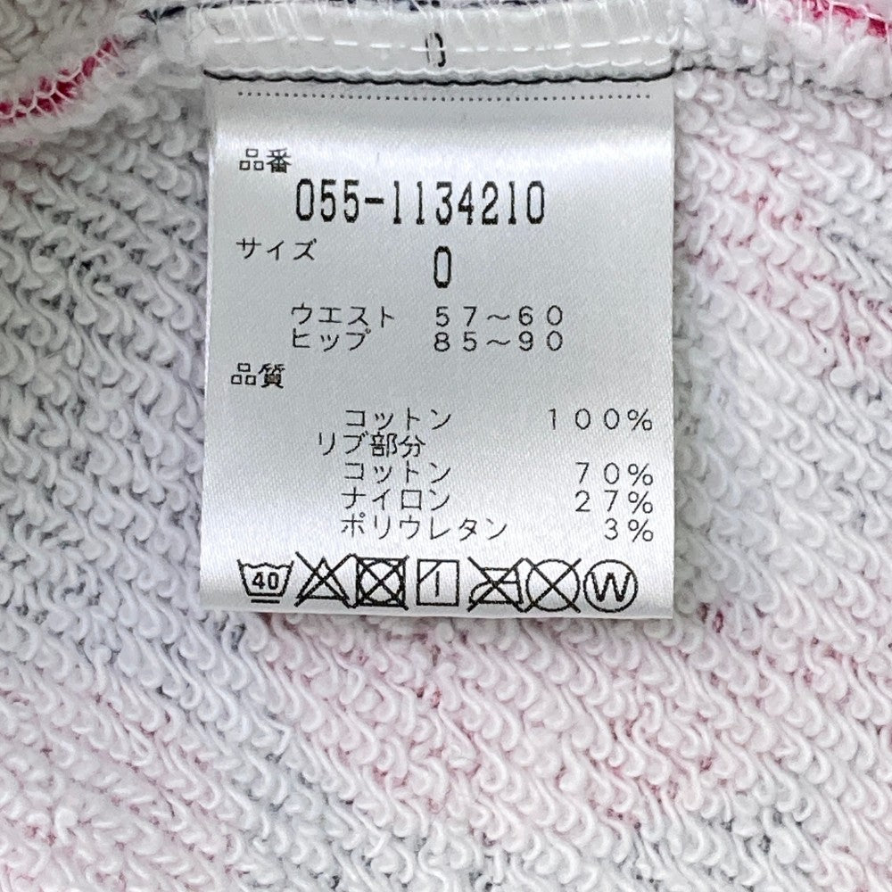 PEARLY GATES 팔리게이츠 ; 스웨트 스트레치 스커트 꽃무늬 네이비 계열 0