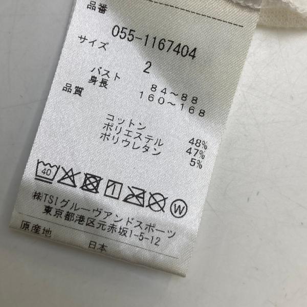PEARLY GATES パーリーゲイツ モックネック 半袖Tシャツ ホワイト系 サイズ：2 ランク：B 【中古】ゴルフウェア