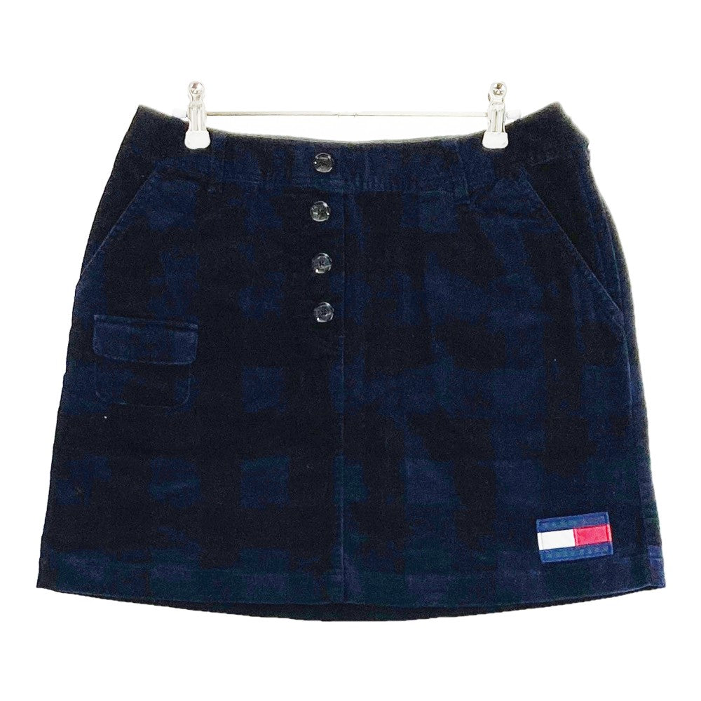 TOMMY HILFIGER GOLF 토미 힐피거 골프 코듀로이 스커트 체크 네이비 계열 L