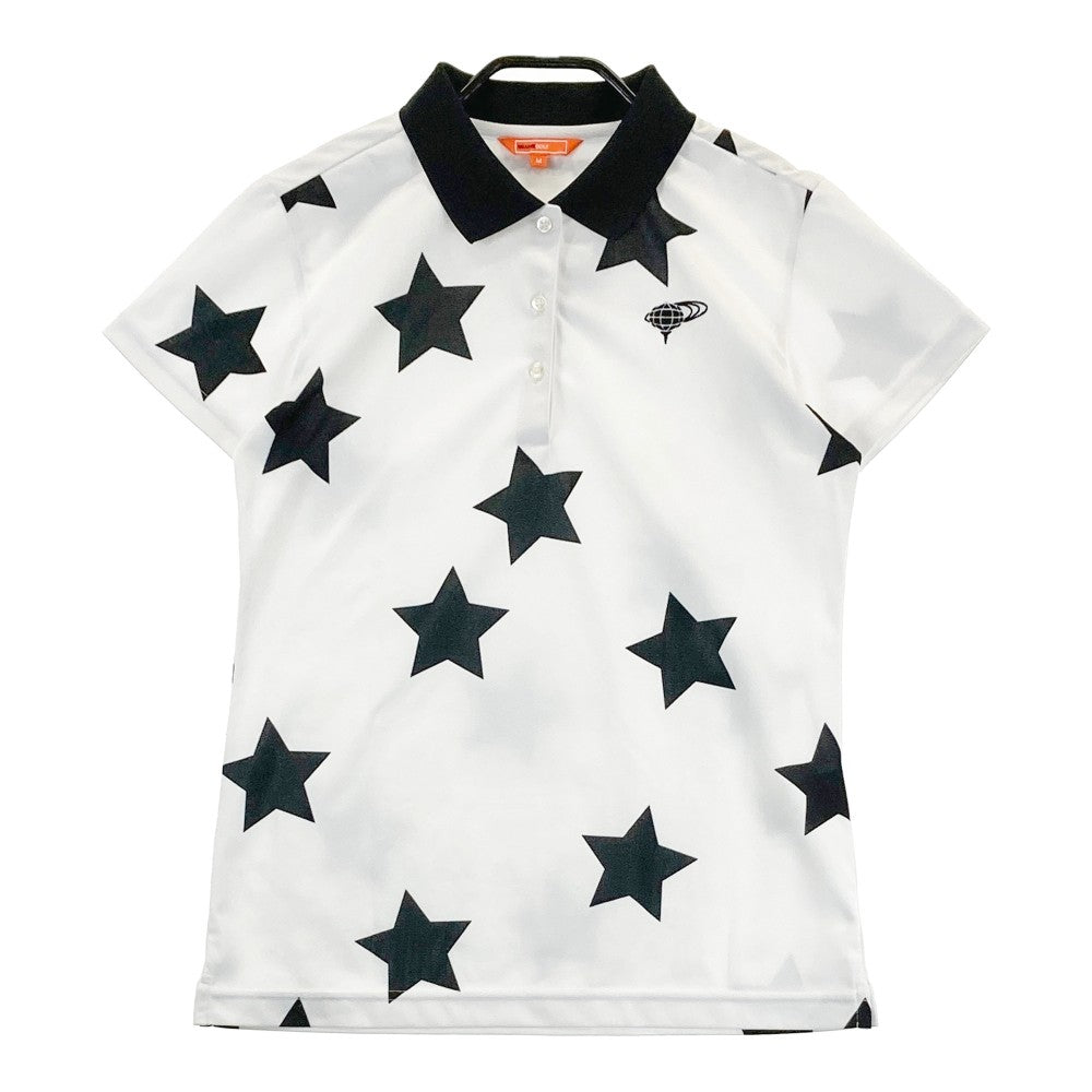 BEAMS GOLF 빔즈 골프 2022년 반팔 폴로셔츠 별무늬 화이트 계열 M