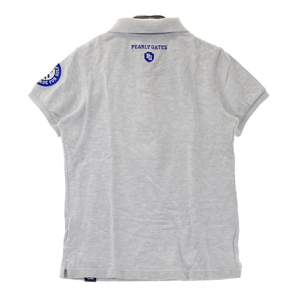 PEARLY GATES パーリーゲイツ 30周年 半袖ポロシャツ  グレー系 0