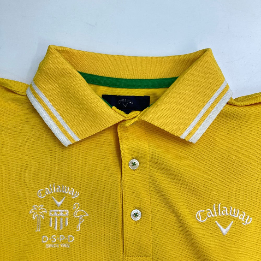 CALLAWAY キャロウェイ  半袖ポロシャツ  イエロー系 L