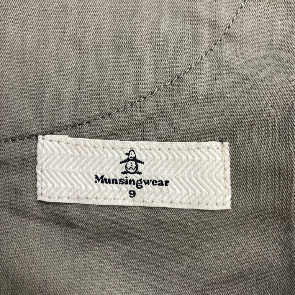MUNSING WEAR マンシングウェア  ストレッチパンツ ウール混 総柄 ネイビー系 9