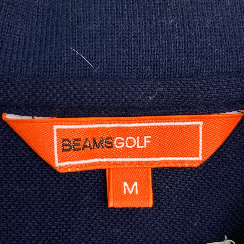 BEAMS GOLF ビームスゴルフ  半袖ポロワンピース ボーダー柄 ネイビー系 M