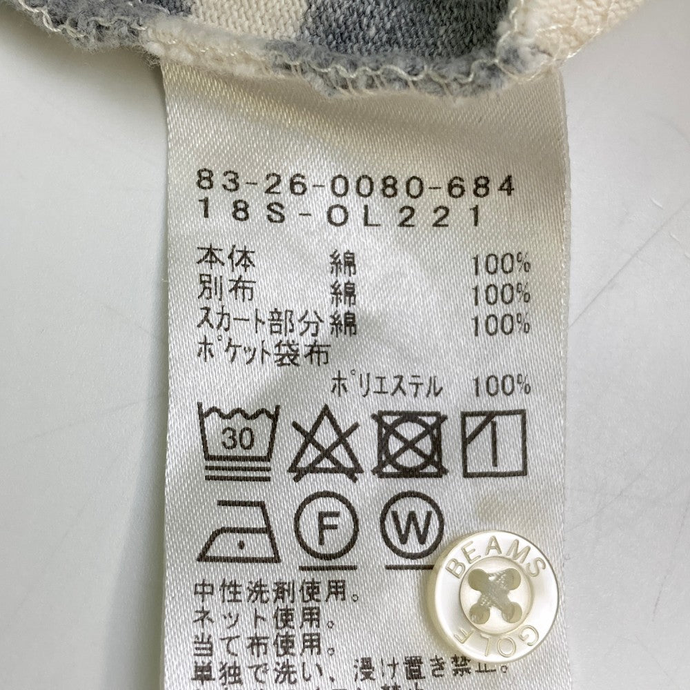BEAMS GOLF ビームスゴルフ  半袖ポロワンピース ボーダー柄 ネイビー系 M