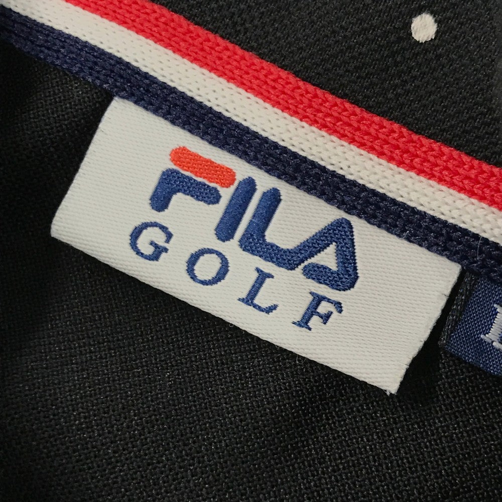 FILA GOLF フィラゴルフ  半袖ポロシャツ ドット ブラック系 L