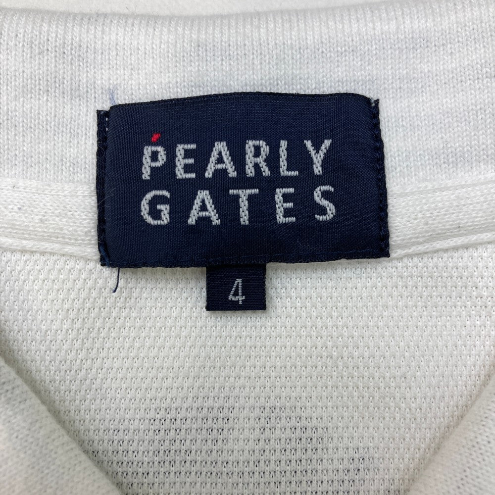 PEARLY GATES パーリーゲイツ  半袖ポロシャツ ニコちゃん  ホワイト系 4