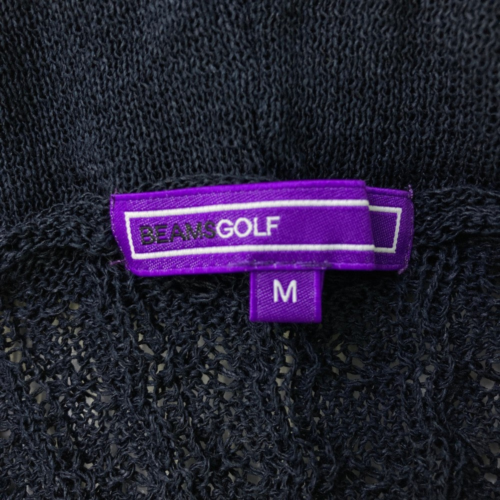 BEAMS GOLF 빔스 골프 후드 니트 베스트 네이비 계열 M 사이즈