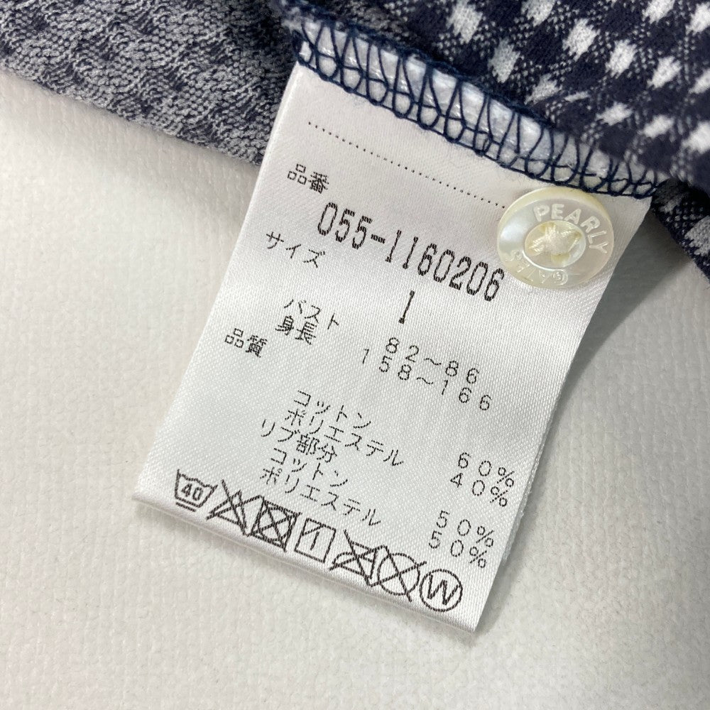 PEARLY GATES パーリーゲイツ  半袖ポロシャツ チェック ネイビー系 1