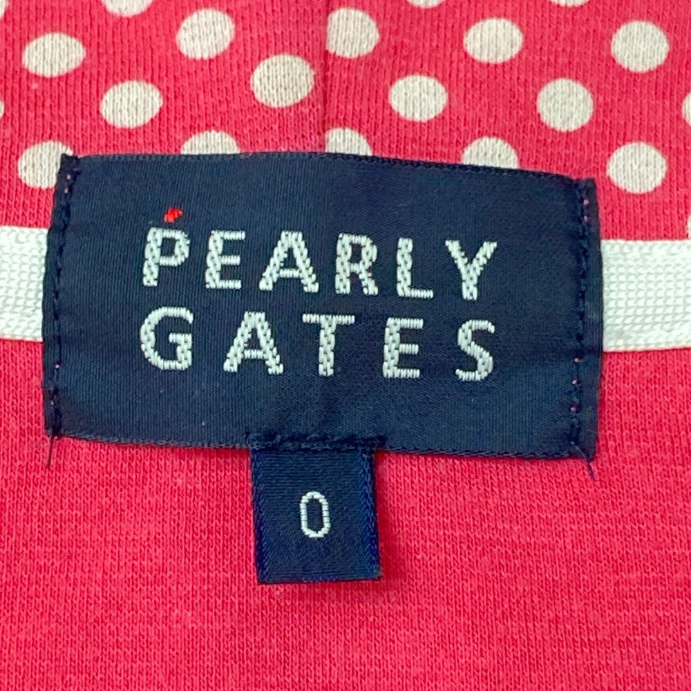 PEARLY GATES パーリーゲイツ  七分袖 ジップパーカー ドット 総柄 ピンク系 0
