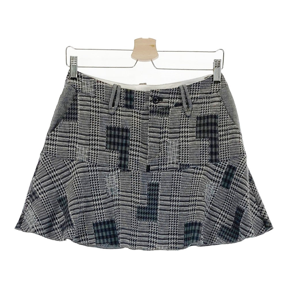 ZOY ゾーイ  ニットスカート 総柄 グレー系 M