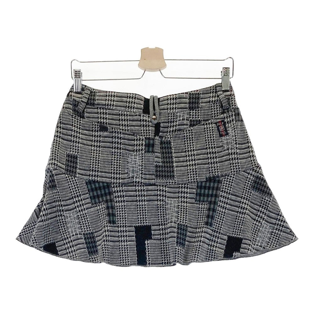 ZOY ゾーイ  ニットスカート 総柄 グレー系 M