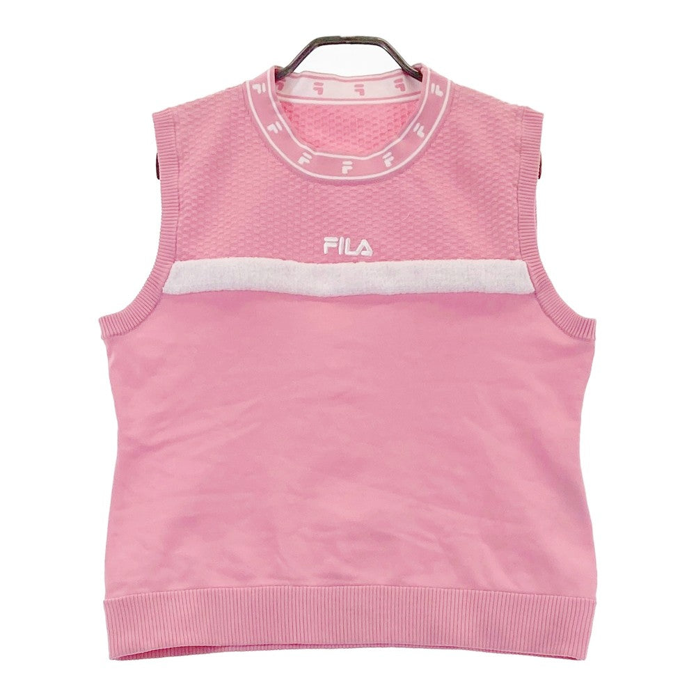 FILA GOLF フィラゴルフ  ニットベスト  ピンク系 LL