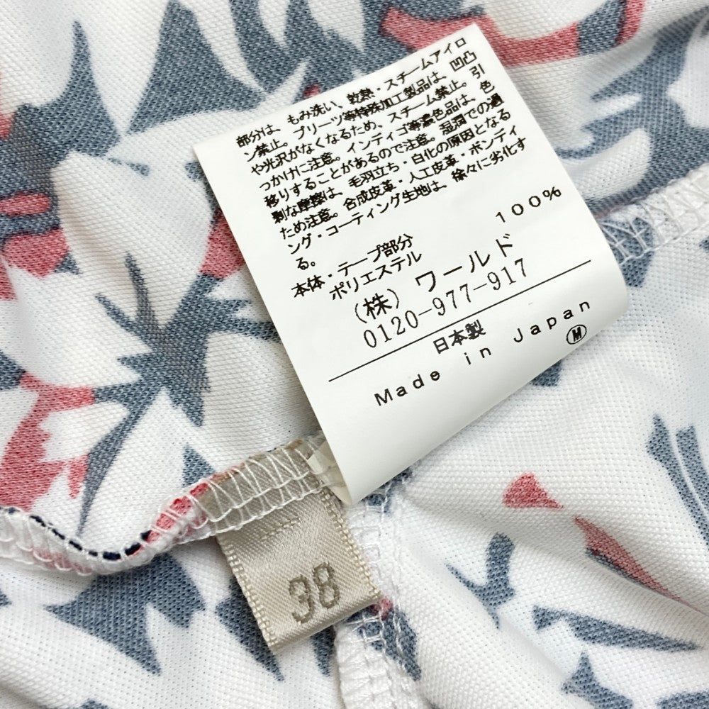 ADABAT アダバット  半袖ワンピース 総柄 ホワイト系 38