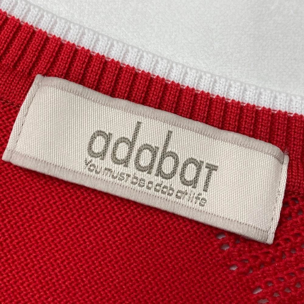 ADABAT 아다바트 니트 조끼 레드 계열 40