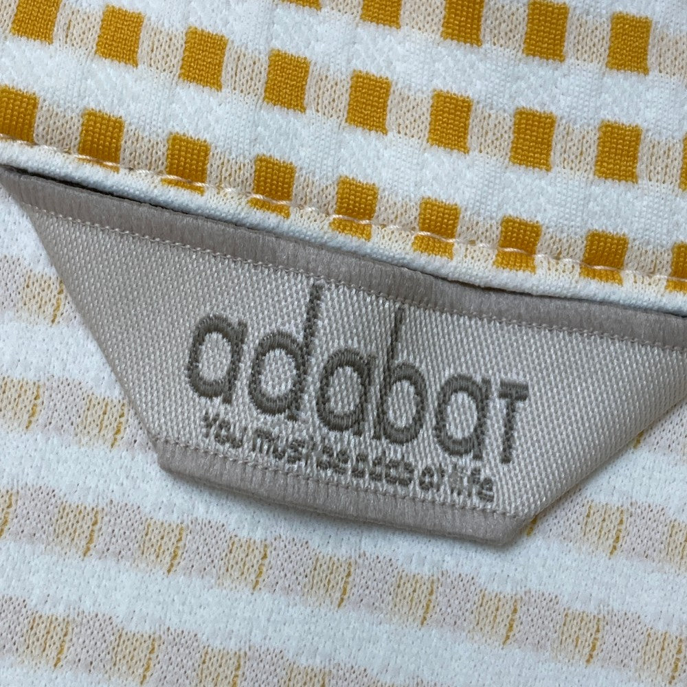 ADABAT アダバット  ハーフジップ 長袖Tシャツ チェック柄 イエロー系 38