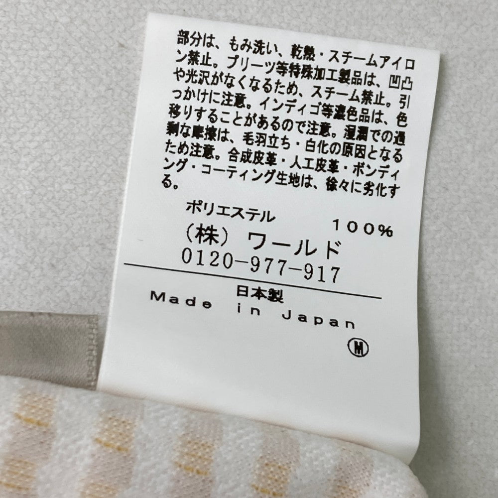 ADABAT アダバット  ハーフジップ 長袖Tシャツ チェック柄 イエロー系 38