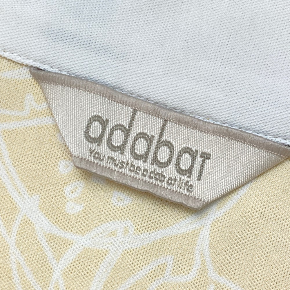 ADABAT アダバット  ハーフジップ 半袖Tシャツ フルーツ総柄 イエロー系 40