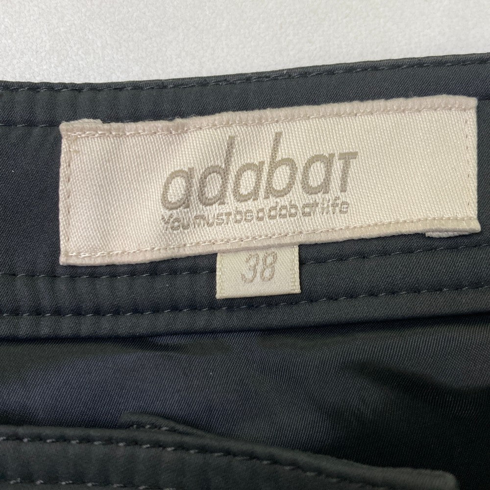 ADABAT アダバット  裏地付き　ロングパンツ  ブラック系 38