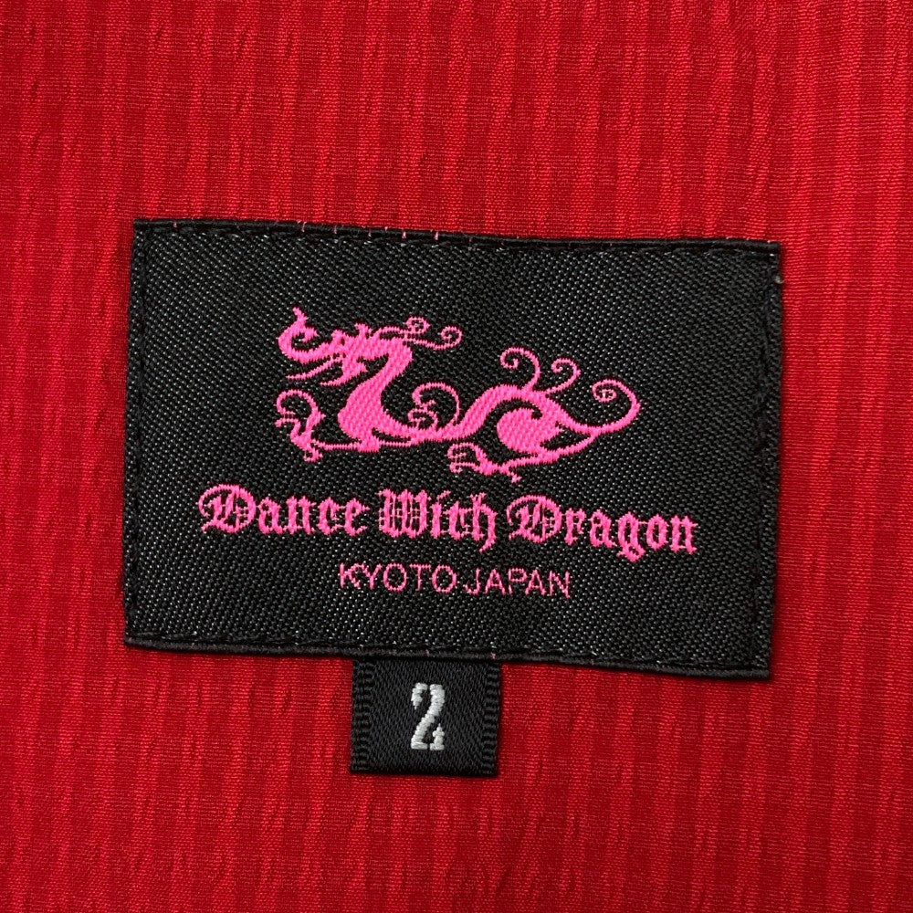 DANCE WITH DRAGON ダンスウィズドラゴン  キュロットスカート ドラゴン刺繍 ハイビスカス柄 レッド系 2