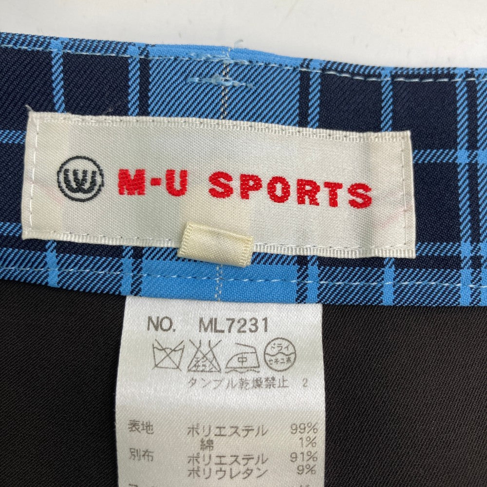 M.U SPORTS エムユースポーツ  スカート チェック柄 ブルー系 40