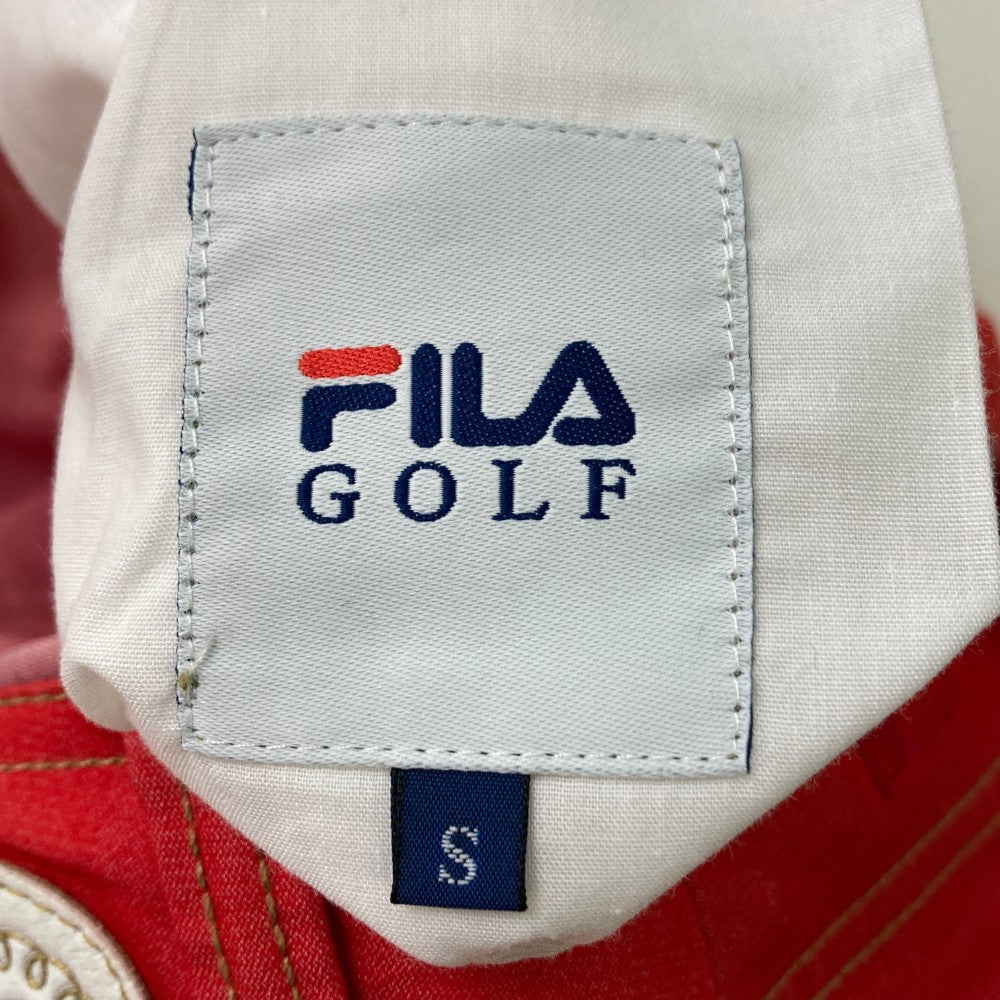 FILA GOLF フィラゴルフ  ストレッチパンツ  レッド系 S
