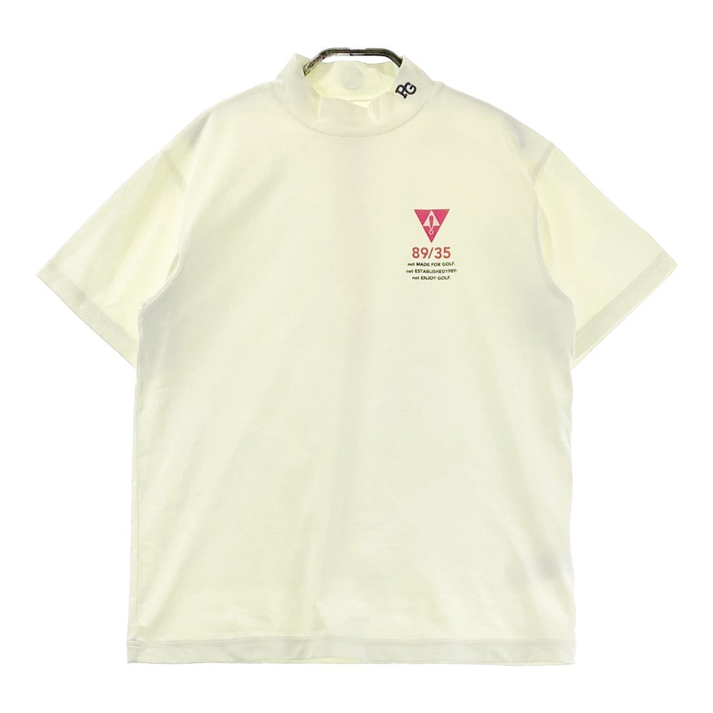 PEARLY GATES パーリーゲイツ 2024年モデル ハイネック 半袖Tシャツ ニコちゃん  イエロー系 0