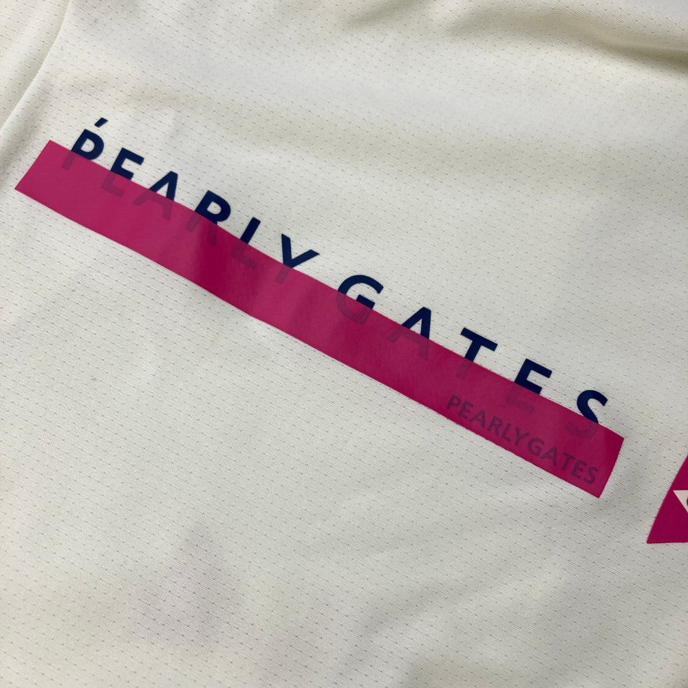 PEARLY GATES パーリーゲイツ 2024年モデル ハイネック 半袖Tシャツ ニコちゃん  イエロー系 0