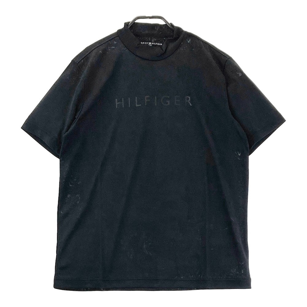 TOMMY HILFIGER GOLF 토미 힐피거 골프 2023년 모델 하이넥 반팔 티셔츠 카모플라주 패턴 블랙 계열 M