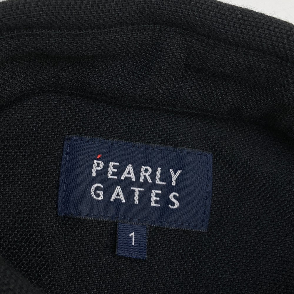 PEARLY GATES パーリーゲイツ  ボタンダウン 長袖ポロシャツ  ブラック系 1
