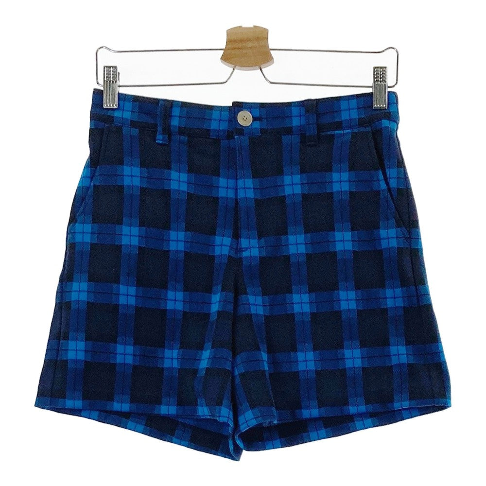 BEAMS GOLF ビームスゴルフ  ストレッチ ショートパンツ チェック柄 ネイビー系 S