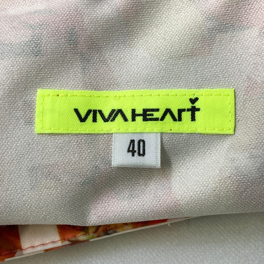 VIVA HEART ビバハート  ショートパンツ 総柄 オレンジ系 40
