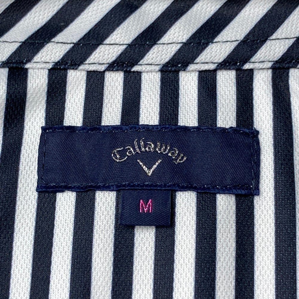 PEARLY GATES パーリーゲイツ  長袖ポロシャツ ボタンダウン ストライプ柄 ネイビー系 0