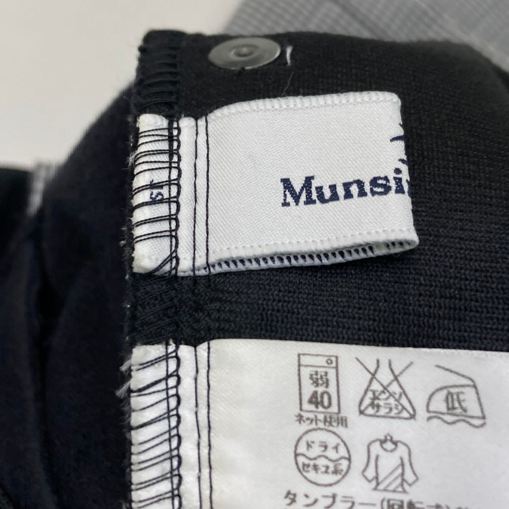 MUNSING WEAR マンシングウェア  ロングパンツ チェック柄 ブラック系 M