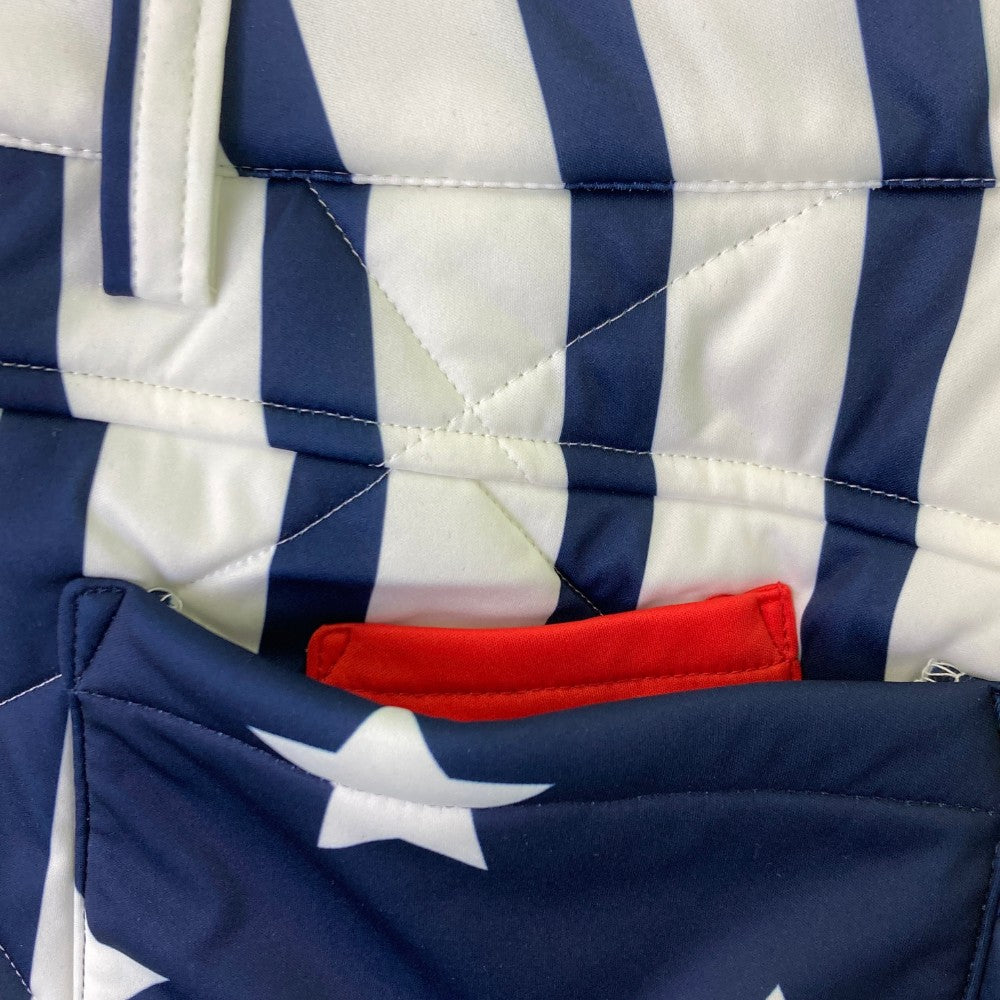 CALLAWAY 캐로우웨이  충전재 내장 롱팬츠 스트라이프 무늬 화이트 계열 M